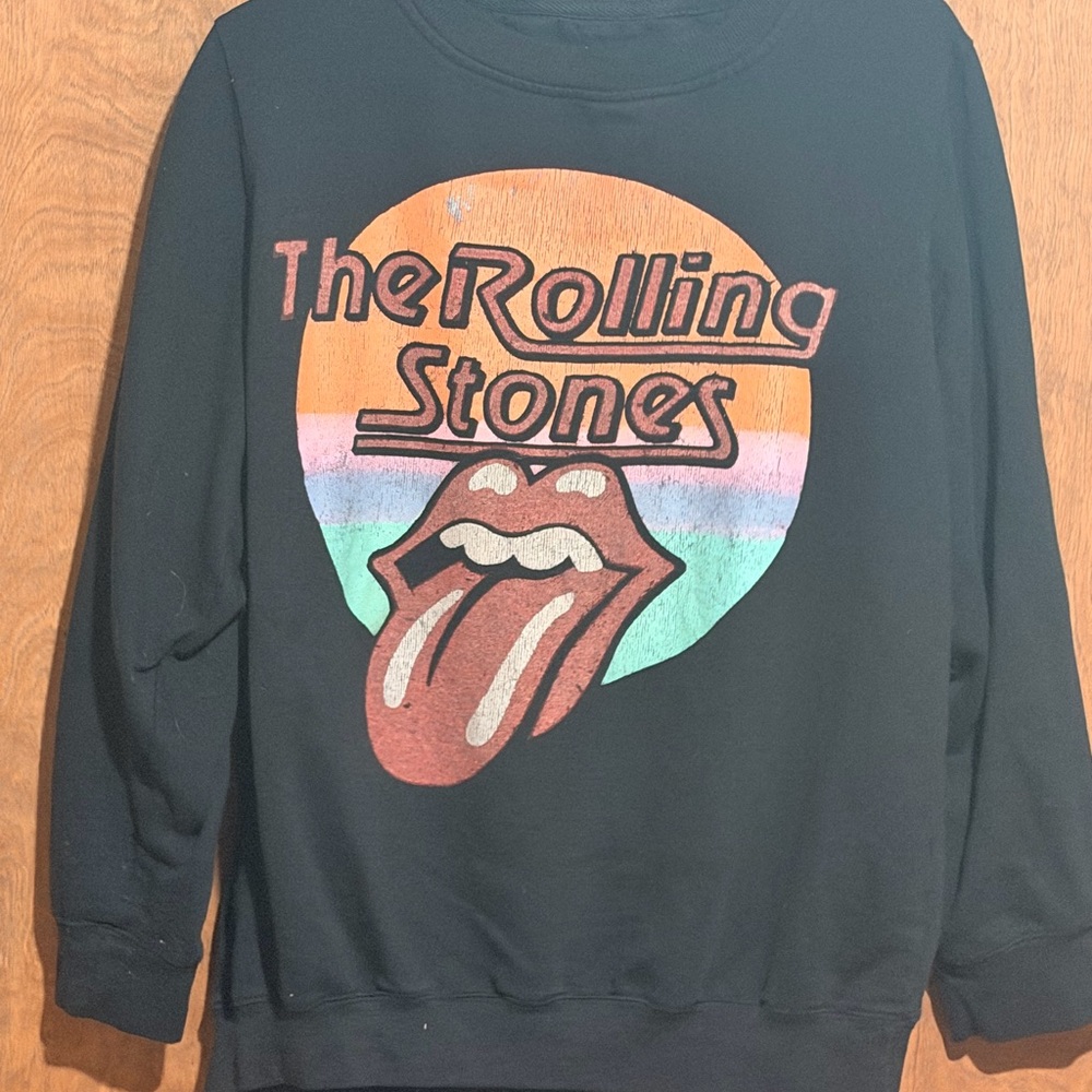 The Rolling Stones Black Crewneck Sweater